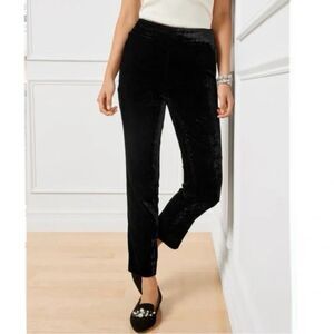 NWT Talbots Chatham Ankle Pants in Black Velvet, Sz 2P (Petite), Classic Holiday
